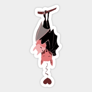 Bat Hugs for a pink Halloween Sticker